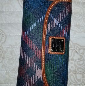 Dooney & Bourke Midnight blue plaid wallet